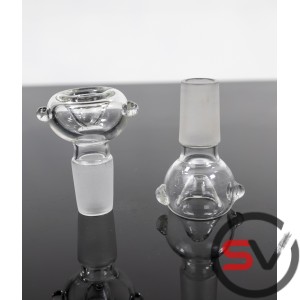 19 MM MALE CLEAR GLASS BOWL 10CT/PK